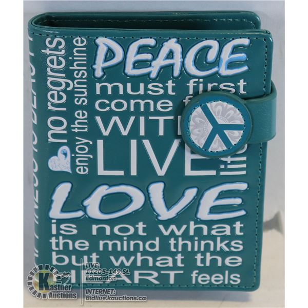 NEW SHAGWEAR WALLET PEACE LIVE LOVE