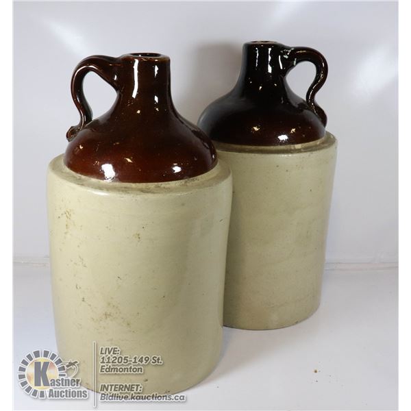 ANTIQUE WHISKY JUGS-LOT OF 2