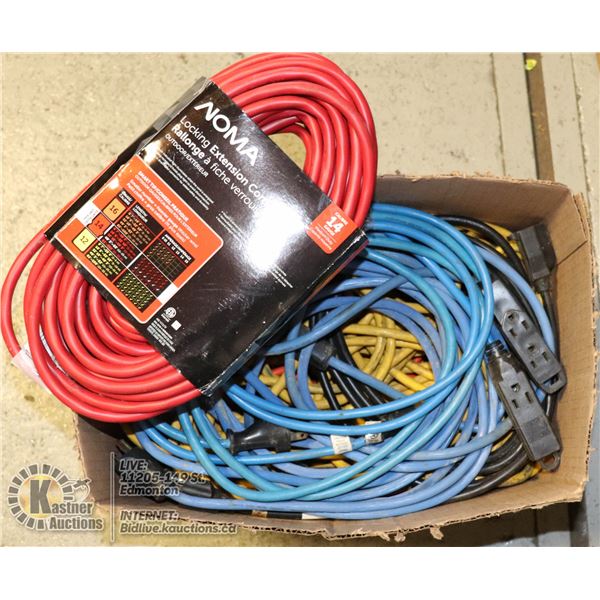 EXTENSION CORDS BOX LOT