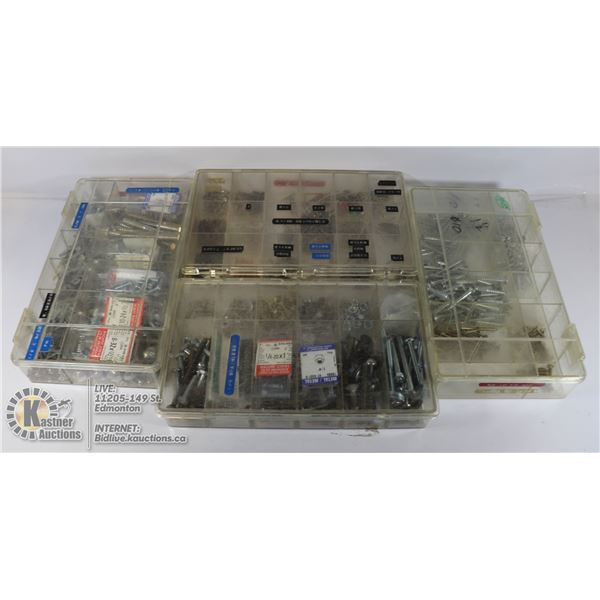 FLAT OF HARDWARE IN PLASTIC ORGANIZERS