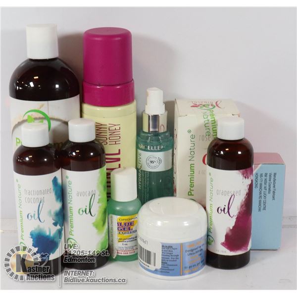 FLAT OF VARIOUS ESSENTIAL OILS AND MORE.