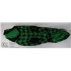 Image 1 : GREEN FLANNEL DOG COAT SIZE XL.