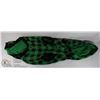 Image 1 : GREEN FLANNEL DOG COAT SIZE XL.