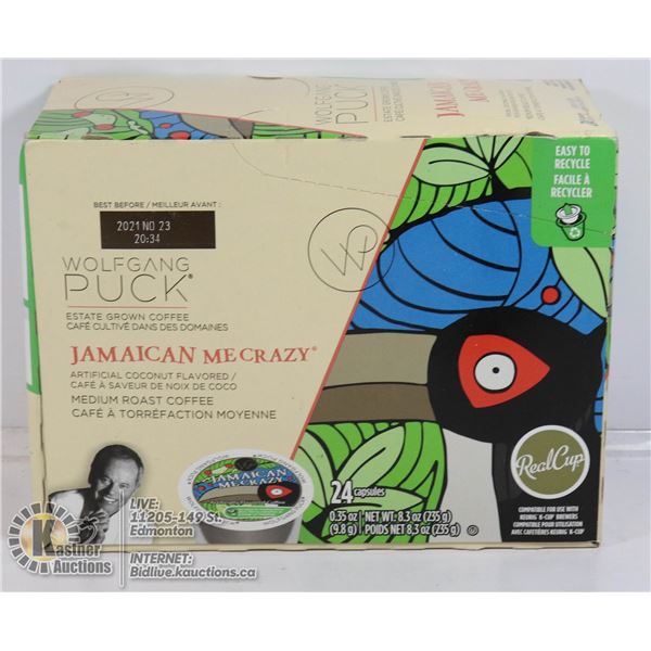 BOX OF WOLFGANG PUCK ESTATE GROWN COFFEE 24