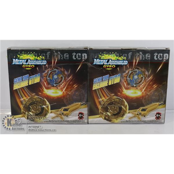 LOT OF 2 METAL ASSEMBLED GYRO