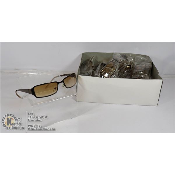 BOX OF SUNGLASSES.