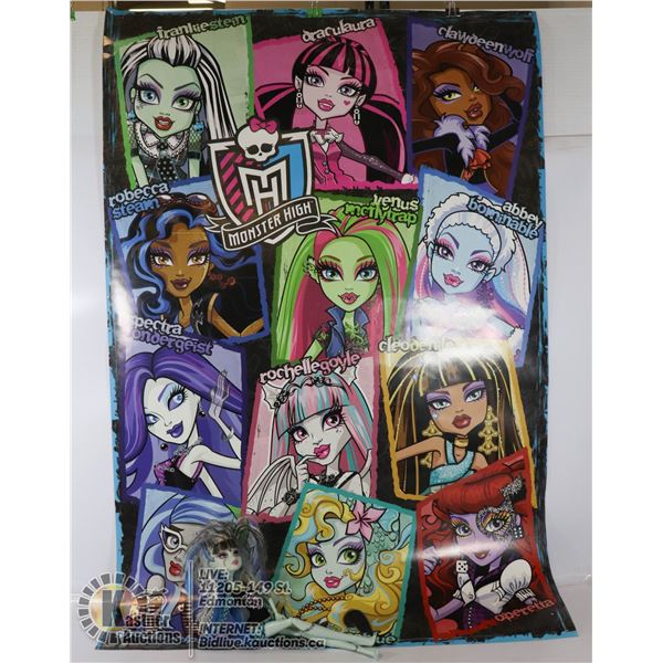 MONSTER HIGH DOLL AND POSTER