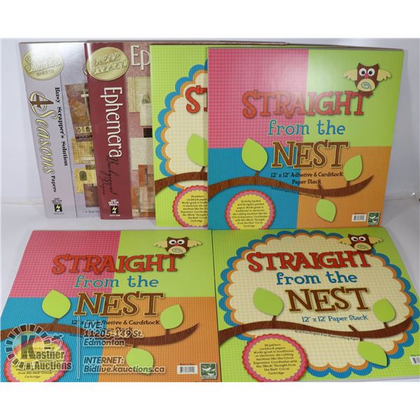 FLAT OF SCRAPBOOKING PAPER PADS.