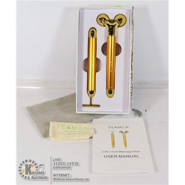 2-IN-1 GOLD MASSAGE STICK.