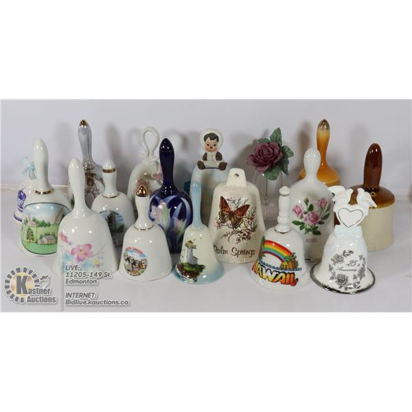 GLASS AND CERAMIC BELLS.