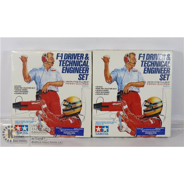 2 X F-1 RACING 1/20 SCALE NIB MODEL FIGURES