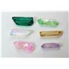 Image 1 : 15)  LOT OF 6 NATURAL HEALING STONES, INCLUDES: