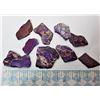 Image 1 : 9)  LOT OF 9 PURPLE JASPER SLICES, WEIGHING