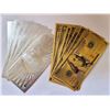 Image 1 : 23)  LOT OF 14 FOIL US BANKNOTES,