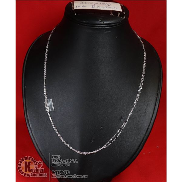 #129-STERLING SILVER NECKLACE 18"/2 PCS