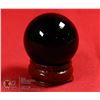 Image 1 : #276-NATURAL BLACK OBSIDIAN SPHERE BALL + STAND