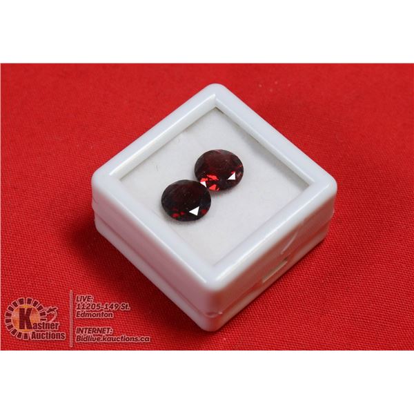 #176-DARK RED GARNET GEMSTONES 8mm/ 3.85ct