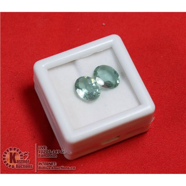 #180-GREEN AMETHYST GEMSTONES 7 X 9mm 2.95ct