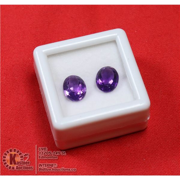 #184-PURPLE AMETHYST GEMSTONES 7 x 9mm 3.45ct