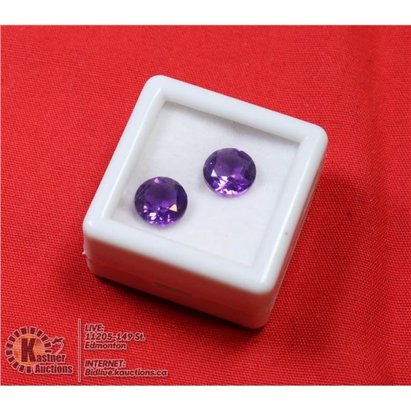 #164-PURPLE AMETHYST GEMSTONES APPROX 8mm/ 3.60ct