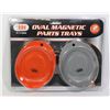Image 1 : NEW 2 PIECE OVAL MAGNETIC PART TRAYS