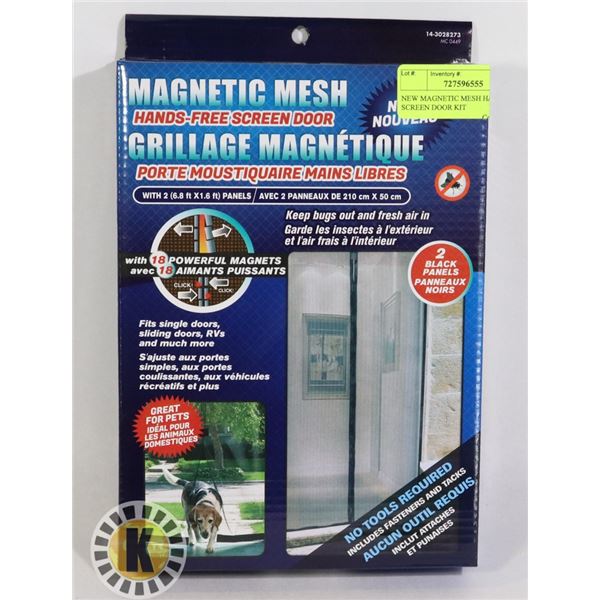 NEW MAGNETIC MESH HANDS FREE SCREEN DOOR KIT