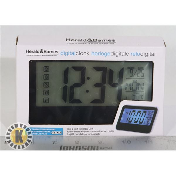 NEW DIGITAL ALARM CLOCK (VOICE AND TOUCH CONTROL)