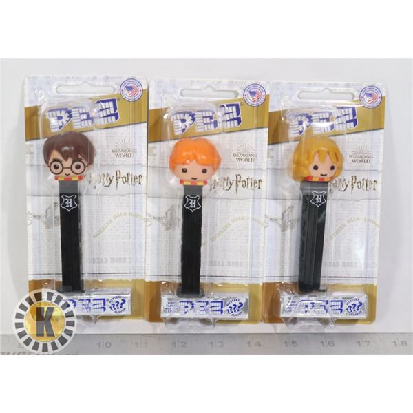 BUNDLE OF 3 NEW HARRY POTTER THEME PEZ DISPENSERS