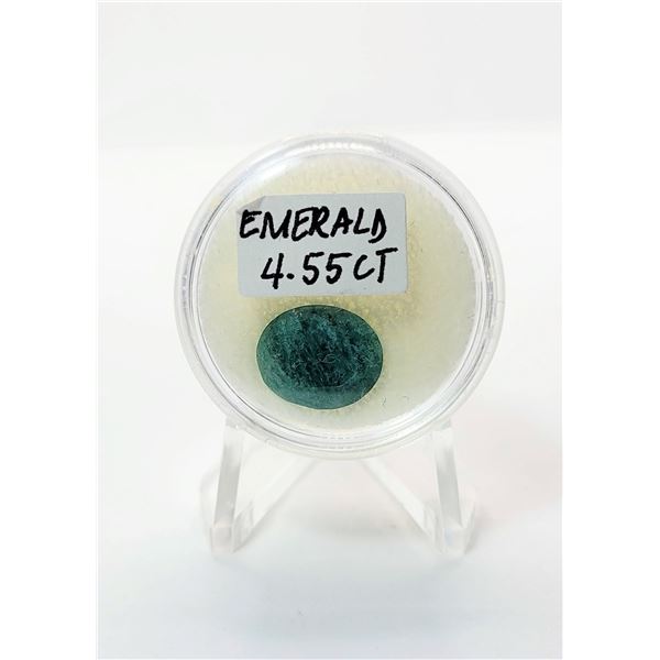 23)  NATURAL FACETED 4.55 CT EMERALD