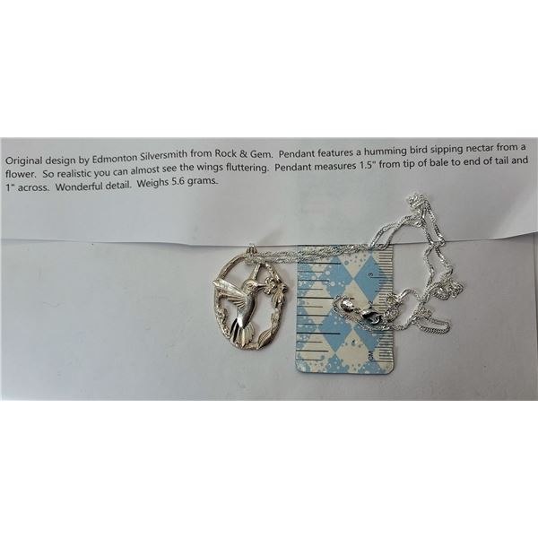 17)  ORIGINAL DESIGN STERLING SILVER HUMMING