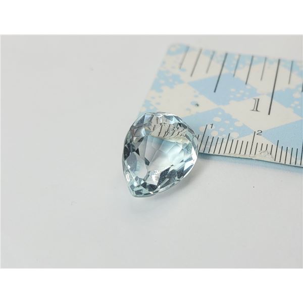 5)  LAB CREATED 12.5 CT AQUA MARINE GEMSTONE