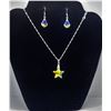 Image 1 : 15)  SWAROVSKI CRYSTAL STAR PENDANT ON 20"