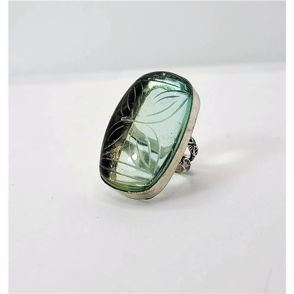 3)  LAB CREATED GREEN ETCHED TOURMALINE