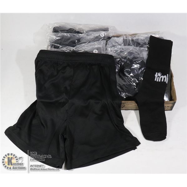 8 SET OF SOCCERS SHORTS/SOCKS SIZE S