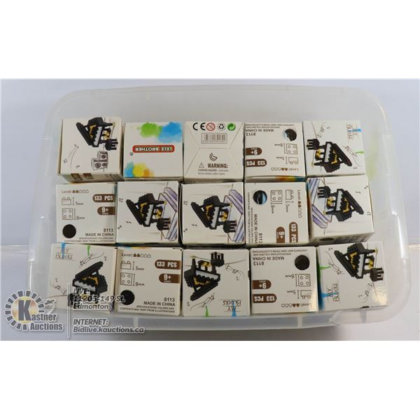 BOX OF LEGO LIKE TOYS