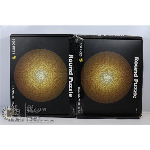 LOT OF 2 ROUND PUZZLE 1000PCS