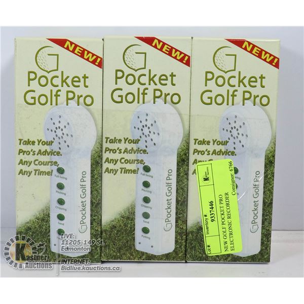 NEW GOLF POCKET PRO ELECTRONIC RECORDER