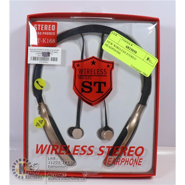 NEW WIRELESS STEREO HEADPHONE