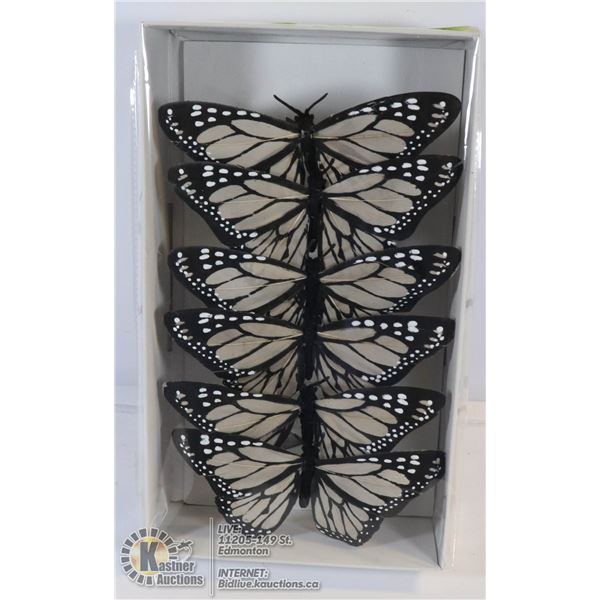 6 ENTREE CLEAR PLASTIC NAPKIN RINGS