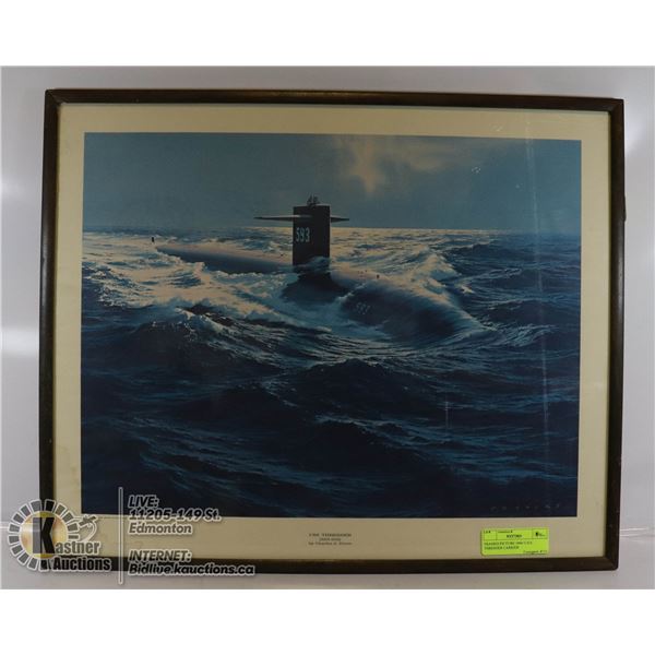 FRAMED PICTURE 1964 U.S.S. THRESHER CARRIER
