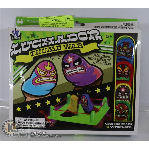 NEW LUCHADOR THUMBWAR WRESTLING RING & MASKS