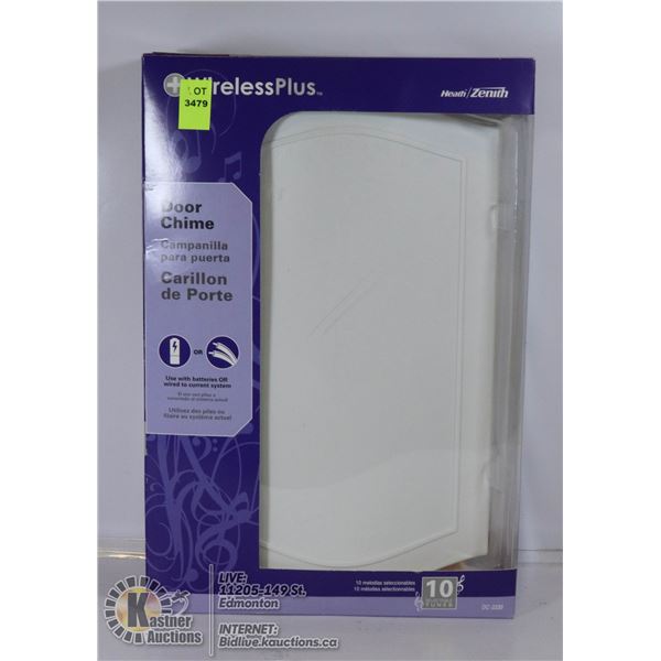 NEW ZENITH WIRELESS PLUS DOOR CHIME W/ 10 SOUNDS