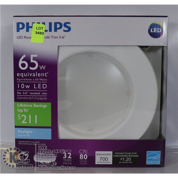 NEW PHILIPS LED RECESSED LIGHT 5-6"
