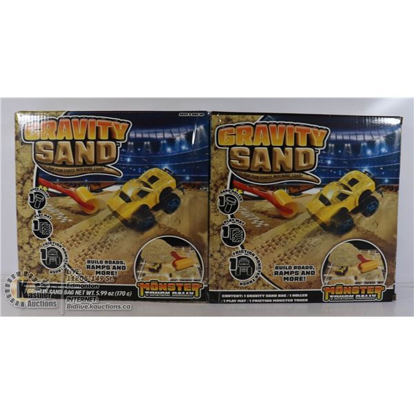 2 NEW GRAVITY SAND MONSTER TRUCK RALLY SETS