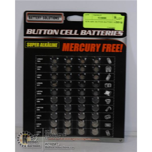 NEW 40PC BUTTON BATTERY SET