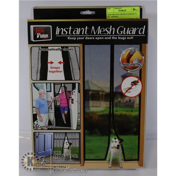 NEW INSTANT MESH GUARD 40" X 80"  APPROX