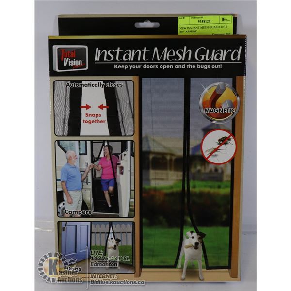 NEW INSTANT MESH GUARD 40" X 80"  APPROX