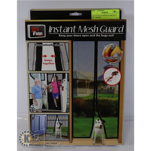 NEW INSTANT MESH GUARD 40" X 80"  APPROX