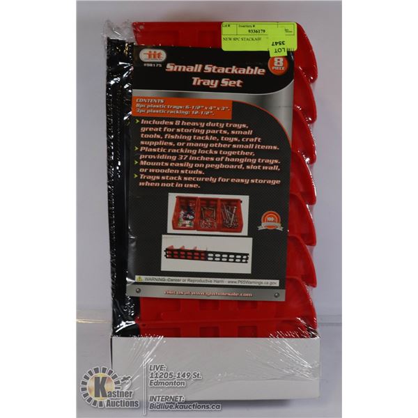 NEW 8PC STACKABLE TRAY SET