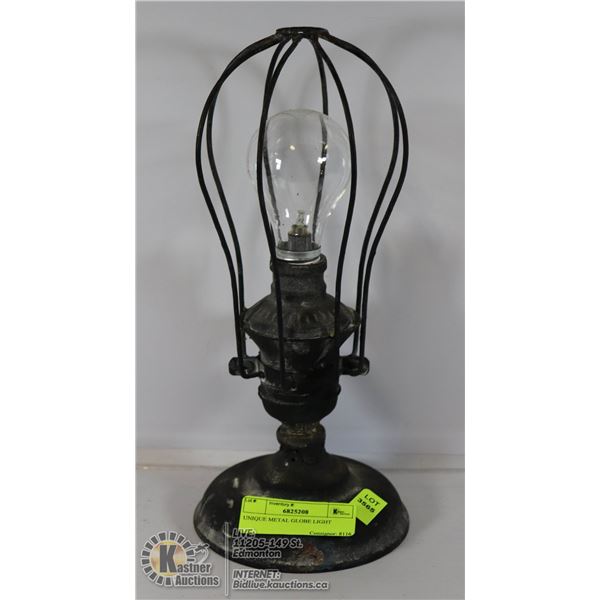 UNIQUE METAL GLOBE LIGHT